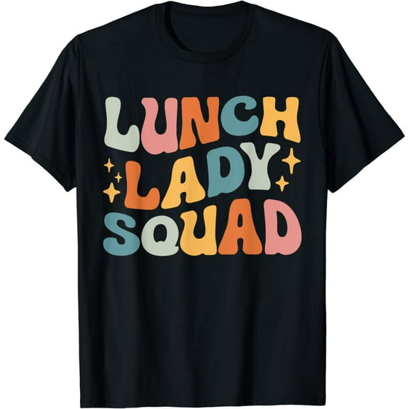 Lunch Lady Squad - Retro Lunch Ladies Rock Cafeteria Crew T-Shirt