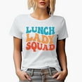 thumbnail image 1 of Lunch Lady Squad, School Themed, Groovy Retro Wavy Text Merch Gift, White T-Shirt, 3XL, 1 of 5