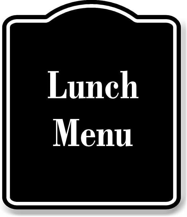 Lunch Menu BLACK Aluminum Composite Sign 8.5''x10'' - Walmart.com