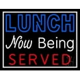 thumbnail image 1 of Lunch Now Being Served LED Neon Sign 24 x 31 - inches, Black Square Cut Acrylic Backing, with Dimmer - Bright and Premium built indoor LED Neon Sign for restaurant window and interior decor., 1 of 7