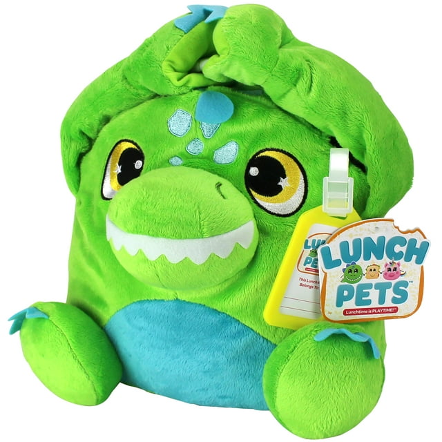 Lunch Pets Insulated Kids Lunch Box – Plush Animal and Lunch Box Combination - Munchosaur