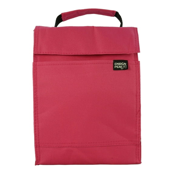 Lunch Sack with Insulated Waterproof Liner and Outside Pocket