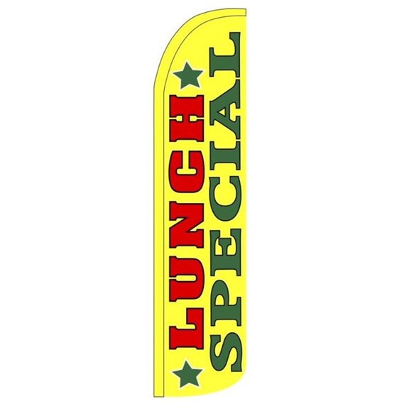 Lunch Special Windless Flag (Hardware Not Included) |Advertisement /Business Flags | Feather Flag |