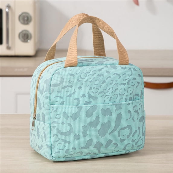 Lunch Tote Bag, Insulated Cooler Lunch Bag, Leopard Print Lunch Container, Reusable Lunch Box Tote, Portable Thermal Lunch Bag