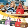 thumbnail image 1 of Lunch Tote Bag | Insulated Picnic Bag | Leak-Proof Bento Cooler, Thermal Lining, Zippered Pocket, Portable Cloth, Food Storage | Multicolor | 9 x 5 x 6 in, 1 of 6