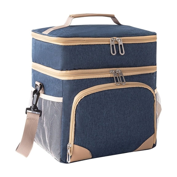 Lunch Tote For Adults Insulated Large Lunch Box, Double Heavy Duty Lunch Bag Leak Proof Refrigerated Bag Flight Lunch Bag For Work,Home Food Storage.