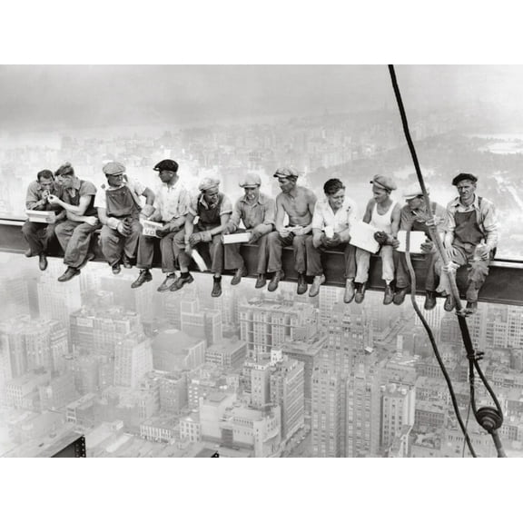 Lunch atop a Skyscraper - Men on Beam Poster (24x18)