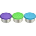 thumbnail image 1 of LunchBots 1.5oz Leak Proof Dips Condiment Containers - Set of 3 (1.5 oz) - Spill Proof in Bags and Bento Boxes - Food Grade Stainless Steel and Silicone Lids - Dishwasher Safe - Floral Set, 1 of 9
