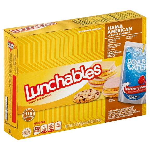 Lunchable Ham and American Cheese with Capri Sun Convenience Meal, 9.1 Ounce -- 8 per case.