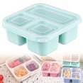 thumbnail image 1 of Lunchable Snack Containers – Bento Box Adult with 3 Compartments, Transparent Lid, Microwave Safe, Reusable Food Storage for Work, Travel, 1 of 9
