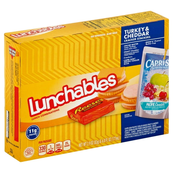 Lunchable Turkey and Cheddar Cracker Stackers with Capri Sun, 8.9 Ounce -- 8 per case.