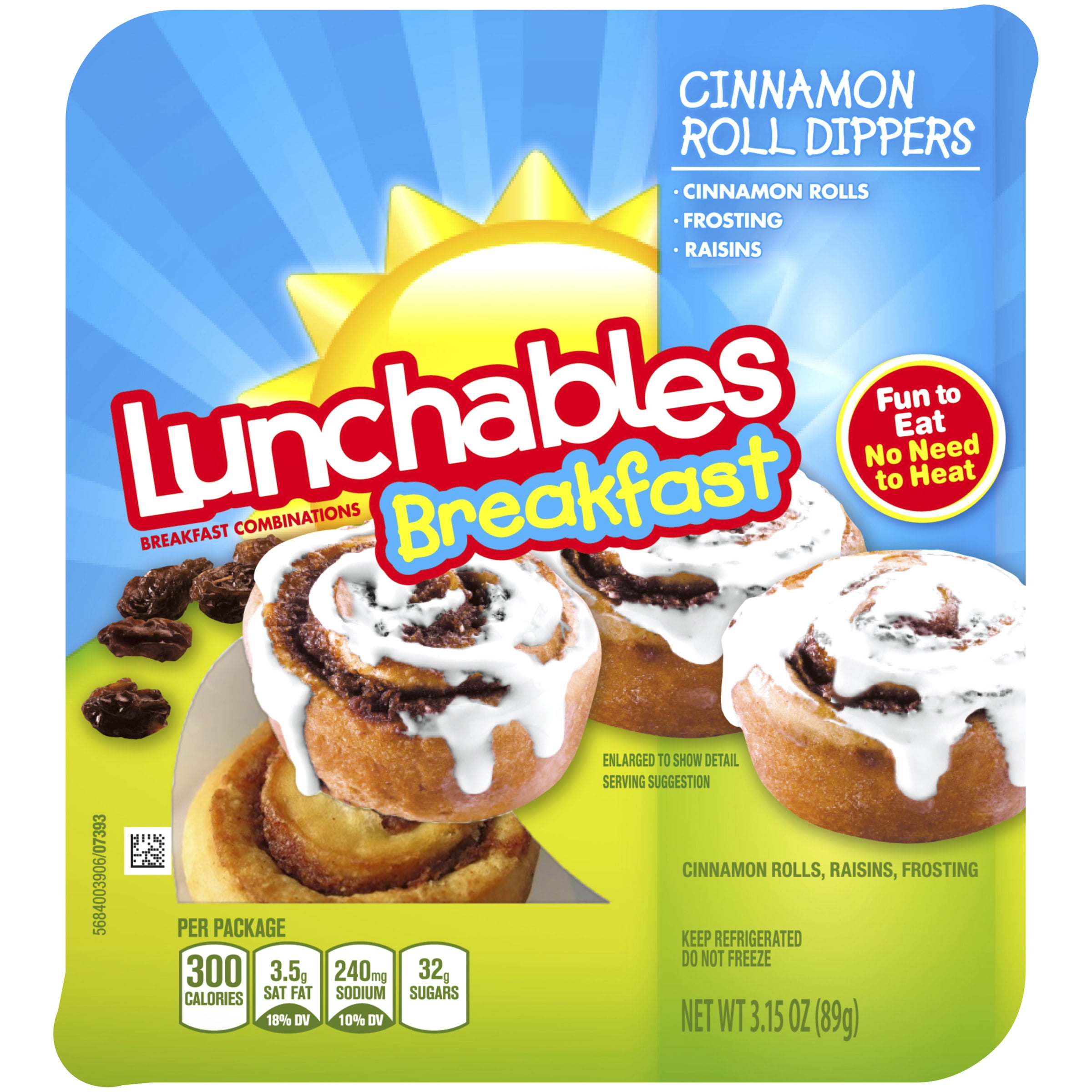 Lunchables Breakfast Cinnamon Roll DIppers Meal Kit with Frosting
