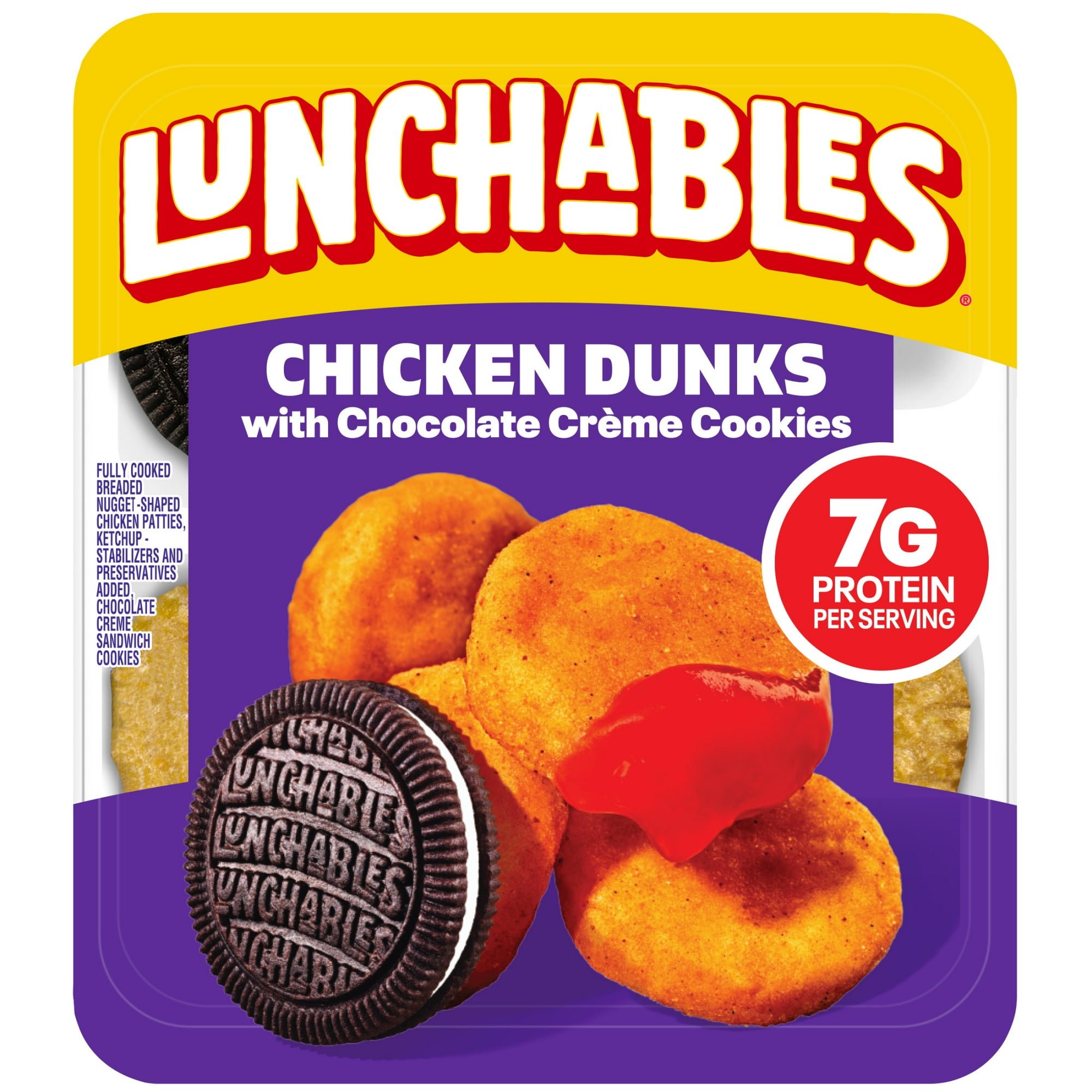 Lunchables Chicken Dunks Kids Lunch Snack, 4 oz Tray, Refrigerated, Contains: Egg, Wheat, Soy.
