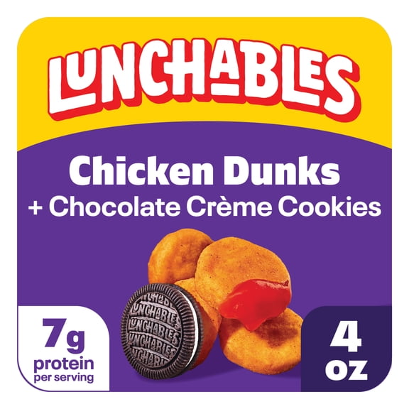 Lunchables Chicken Dunks with Chocolate Creme Cookies, 4 oz Pack
