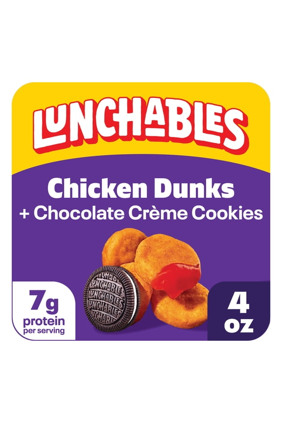 Chicken Dunks with Chocolate Creme Cookies, 4 oz Pack
