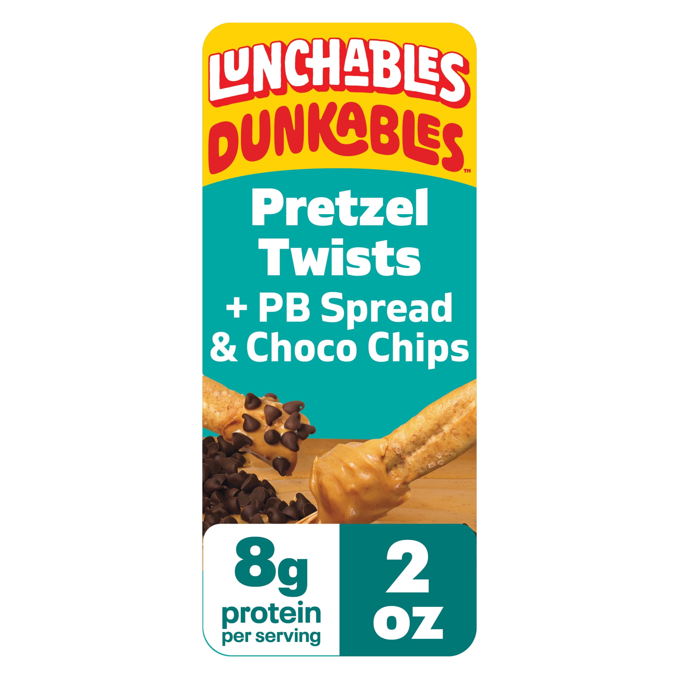 Lunchables Dunkables Pretzel Twists with PB Spread Choco Chips 2
