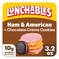 thumbnail image 1 of Lunchables Ham & American with Chocolate Creme Cookies, 3.2 oz Pack, 1 of 18