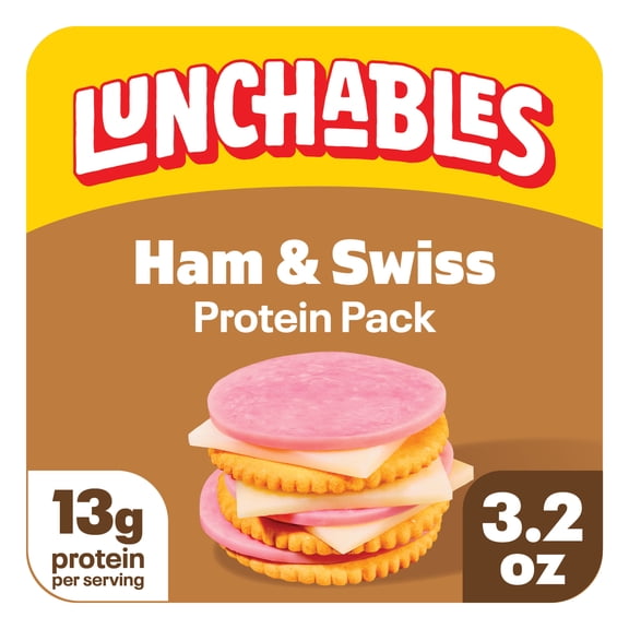 Lunchables Ham & Swiss Protein Pack, 3.2 oz Pack