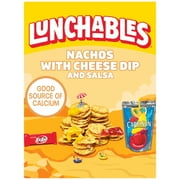 Lunchables Nachos Cheese Dip & Salsa Kids Lunch Meal Kit, 10.7 oz Box, Refrigerated, Pieces