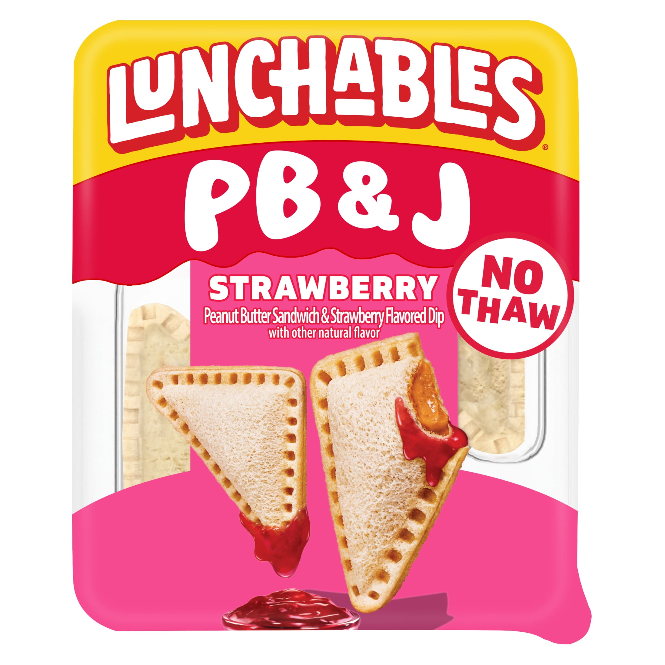Lunchables PB&J Peanut Butter Sandwich & Strawberry Flavored Dip, 2.27 oz Pack