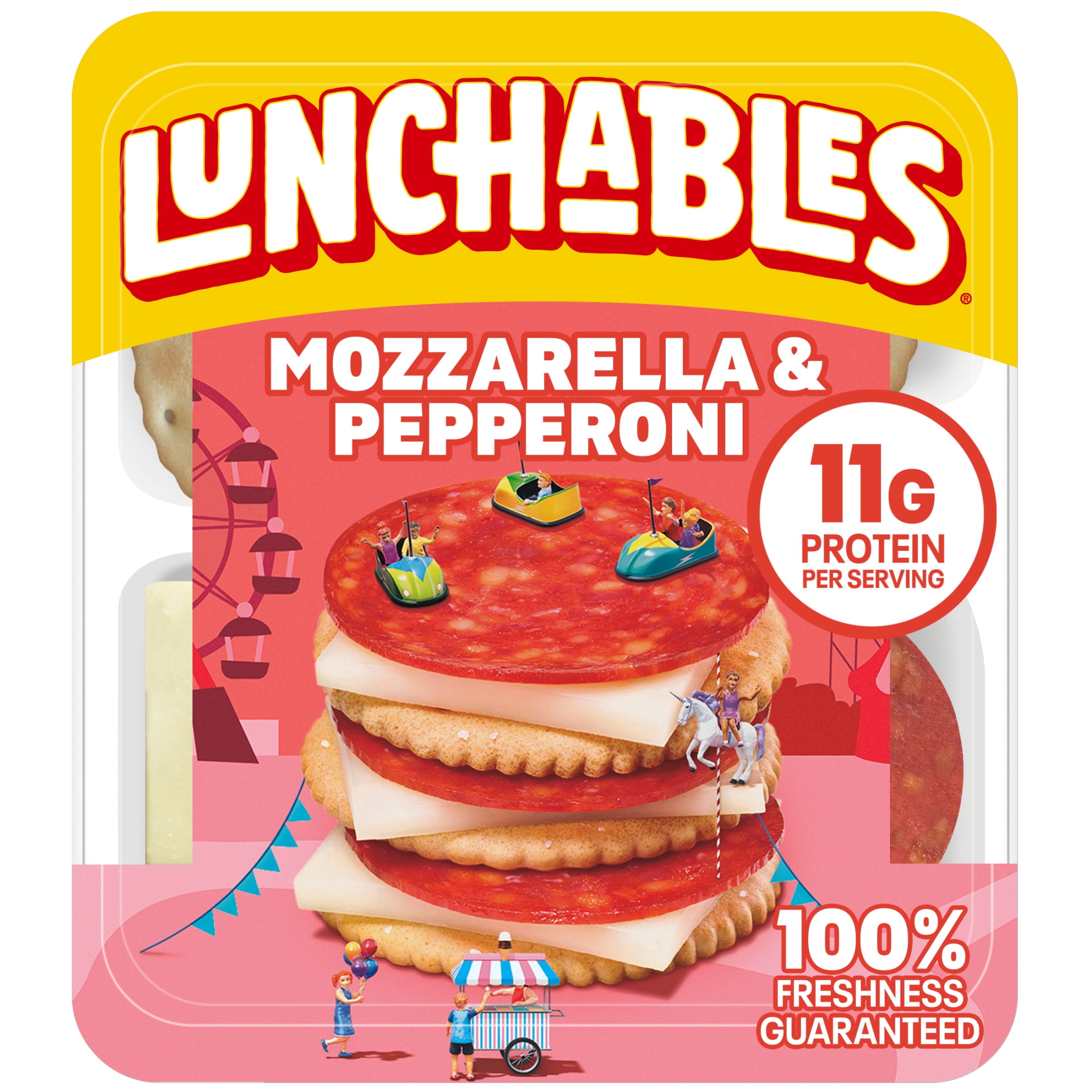 Lunchables Pepperoni and Mozzarella Cracker Stackers, 2.25 oz Tray