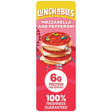 Lunchables Pepperoni and Mozzarella Cracker Stackers Lunchables, 1.3 oz Tray, Refrigerated, Whole