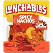 Lunchables Spicy Nachos with Chili Lime Flavored Tortilla Chips, Cheese Dip & Salsa Snack Kit, 4.4 oz Tray, Refrigerated, Whole