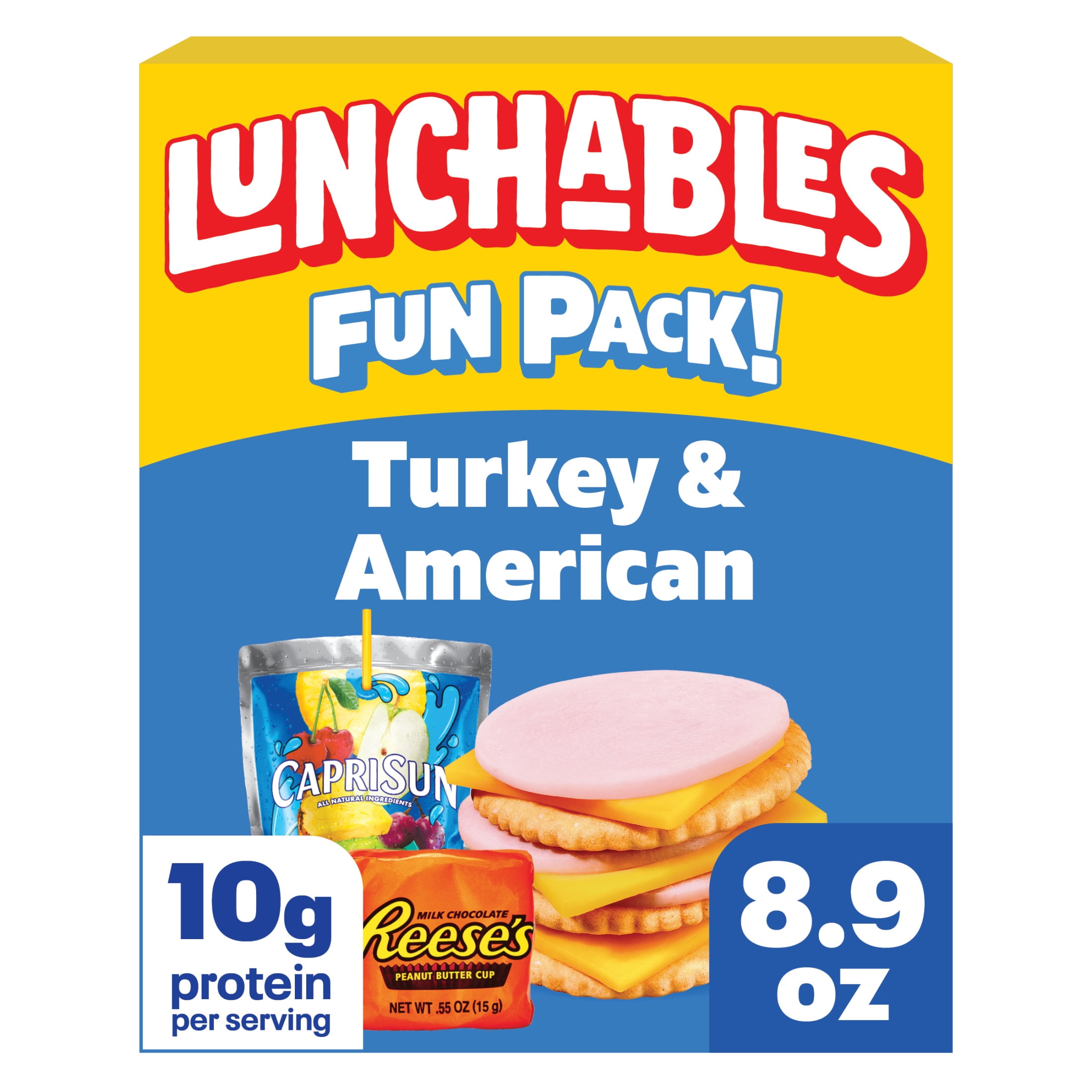 Lunchables Turkey & American with Capri Sun Pacific Cooler & Reese's Peanut Butter Cup Fun Pack, 2.9 oz & 6 fl oz Package