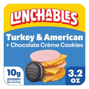 Lunchables Turkey & American with Chocolate Creme Cookies, 3.2 oz Pack