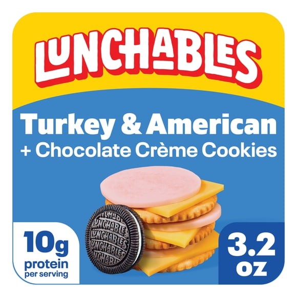 Lunchables Turkey & American with Chocolate Creme Cookies, 3.2 oz Pack