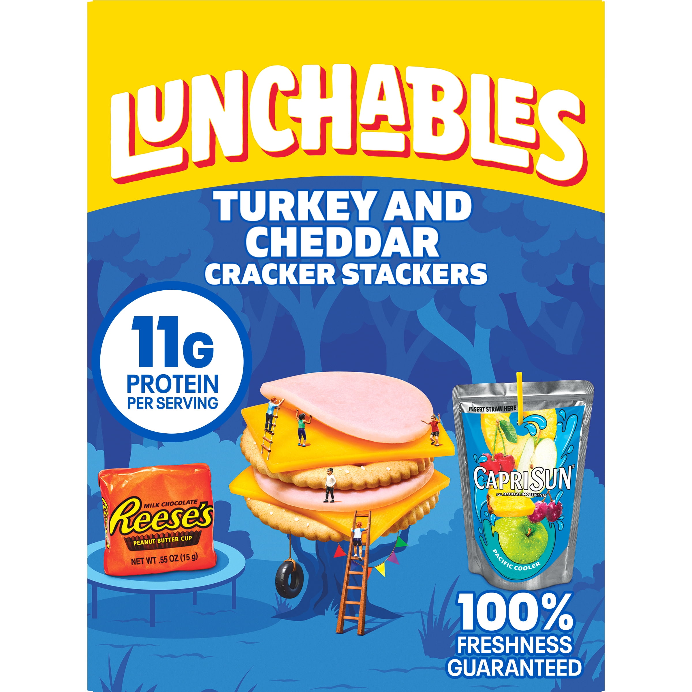 Lunchables Turkey & Cheddar Cheese Cracker Stackers Kids Lunch Meal Kit