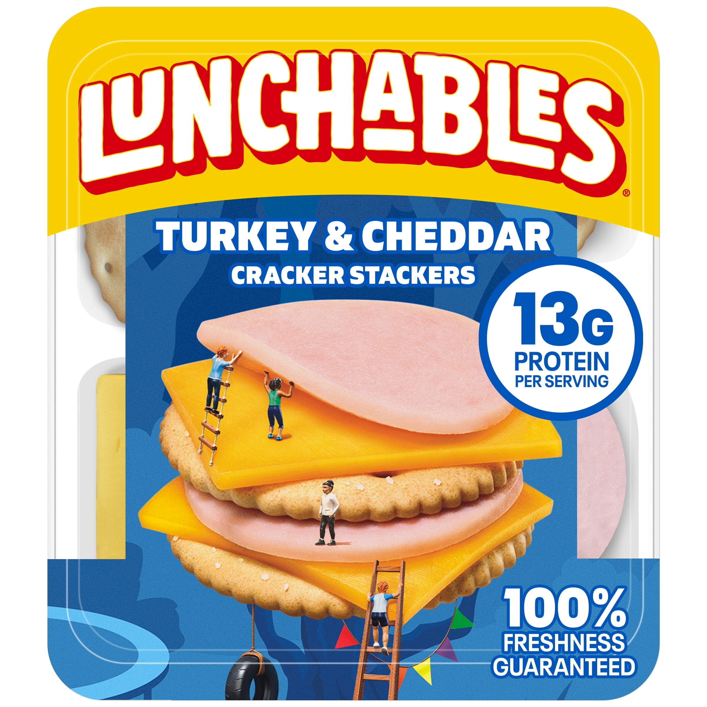 Lunchables Turkey & Cheddar Cheese with Crackers Kids Lunch Snack, 3.2