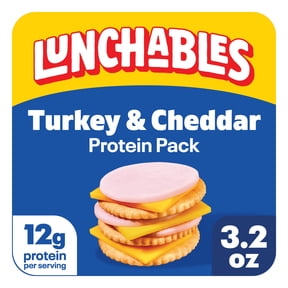 Lunchables Turkey & Cheddar Protein Pack, 3.2 oz Pack