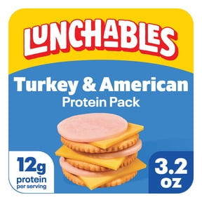Lunchables Turkey & American Protein Pack, 3.2 oz Pack
