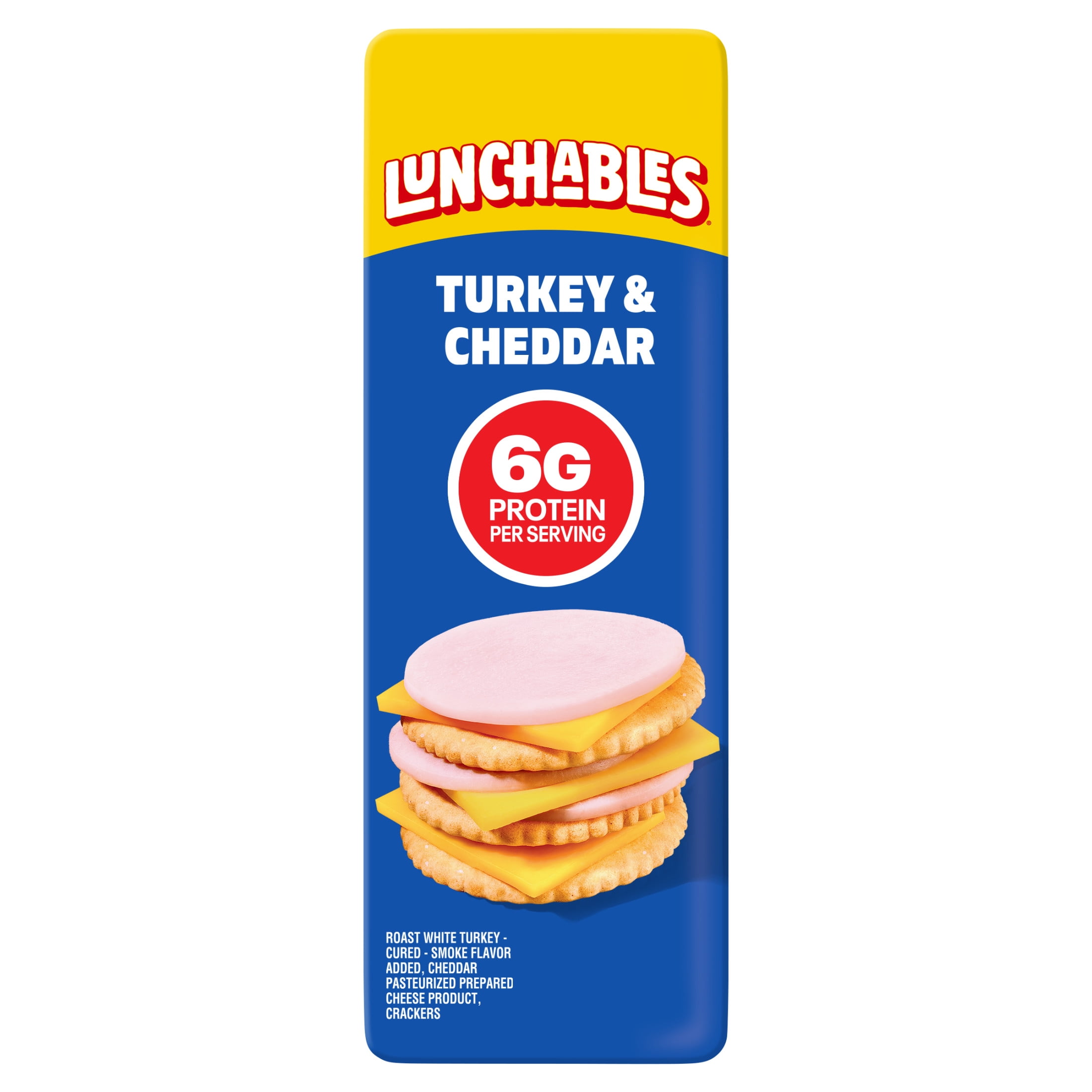 Lunchables Turkey and Cheddar Cracker Stackers Value Pack Snack Kit, 1.9 oz Tray, Refrigerated