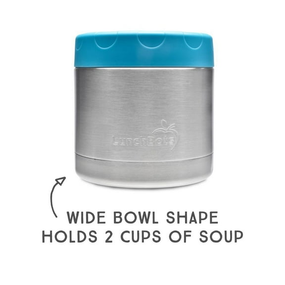 Lunchbots Aqua Stainless Steel Triple Insulated Soup Food Storage Jar