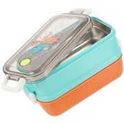 Lunchbox for Kids Metal Container Children's Double Layer Multipurpose Cartoon Omnie Insulated