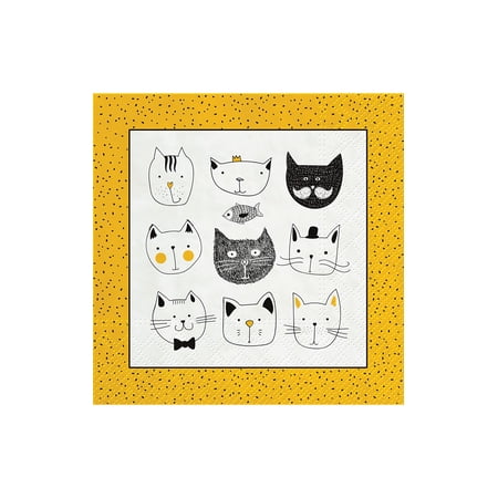 Luncheon Funny Cats Napkins. 20 Pack