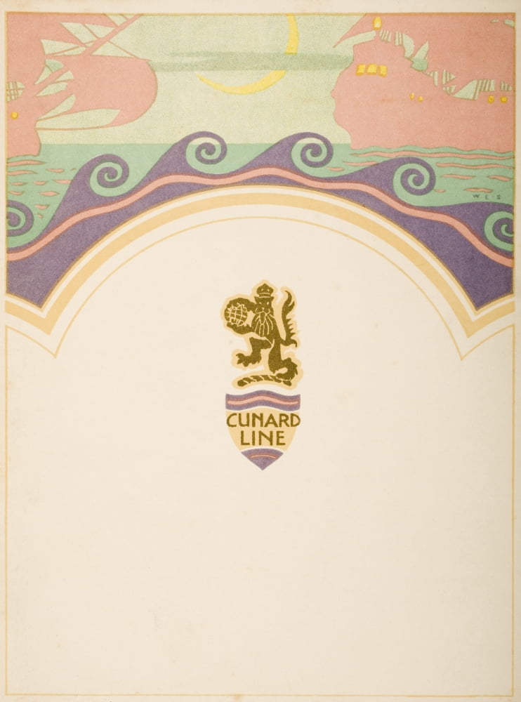 Luncheon Menu Cunard Line RMS Caronia Monday December 17 1928 Canvas Art - Ken Welsh Design Pics (12 x 16)