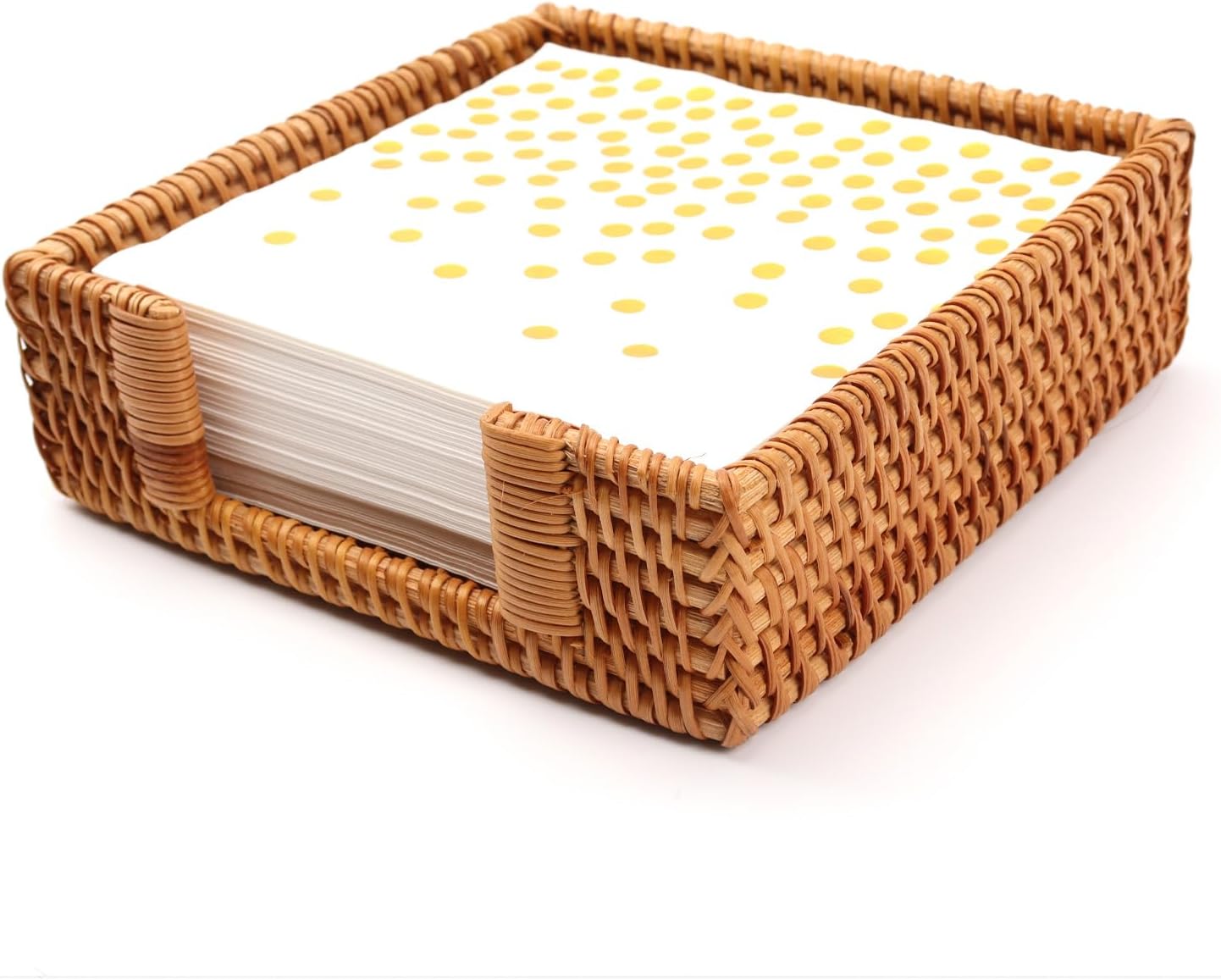 Luncheon Napkin Holder, Rattan Napkin Holders Fit for 6.5” x 6.5 ...