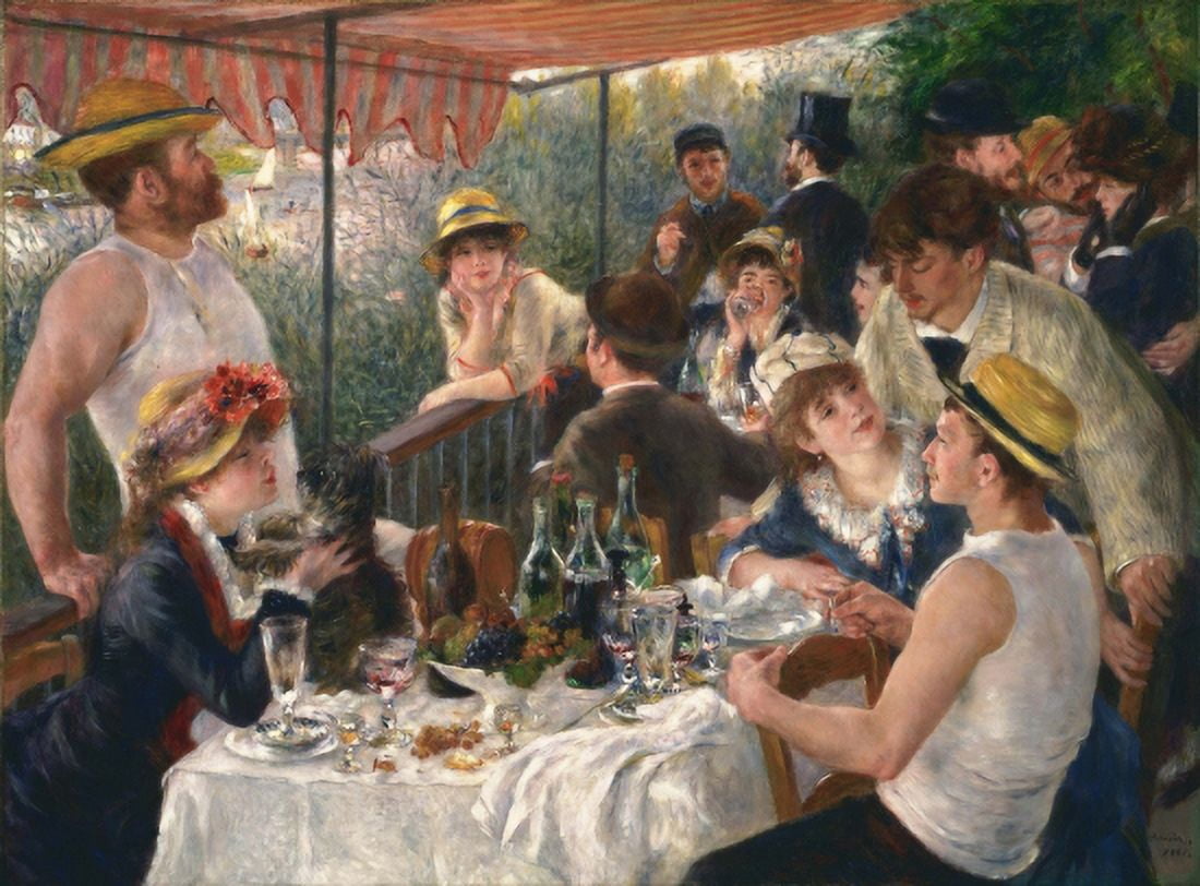 Luncheon Of The Boating Party Canvas Art - Pierre Auguste Renoir (18 x 24)