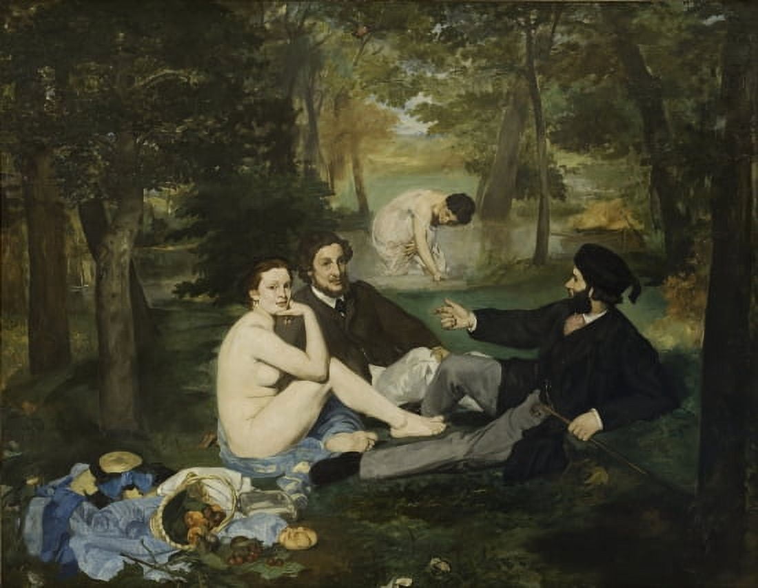 Luncheon On The Grass Canvas Art - Edouard Manet (36 x 54)