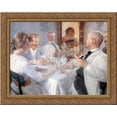 thumbnail image 1 of Luncheon at Antino 24x20 Gold Ornate Wood Framed Canvas Art by Peder Severin Kroyer, 1 of 2