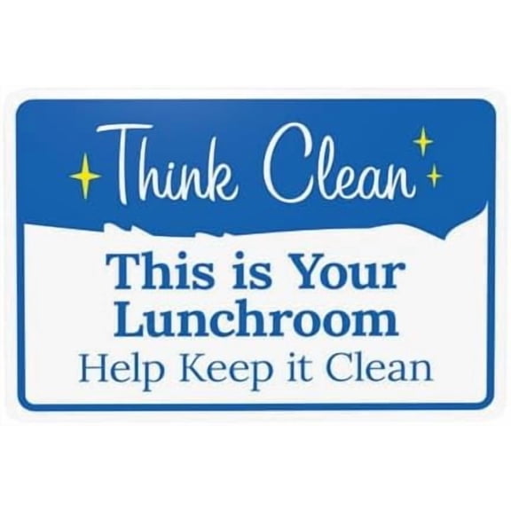 This Is Your Lunchroom Help Keep It Clean Warning Sign, Door Security Metal Signs for Home Business Outdoor Indoor Road Yard Garage Street Wall Safety Caution Custom Decor 12 x 8 Inch