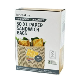 60 Count Sandwich Storage Bags Snacks Food Bag School Lunch Easy Grip Open Close