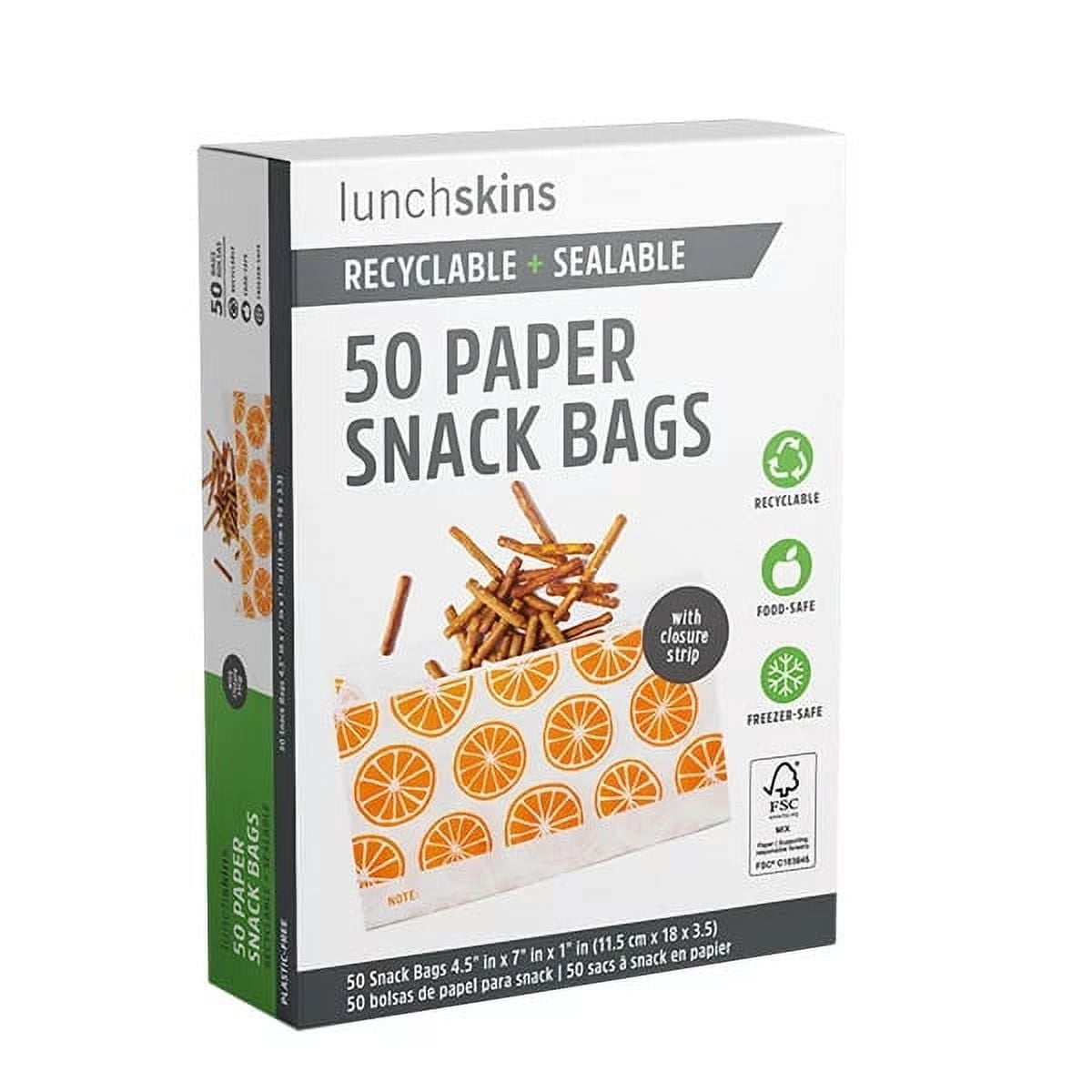 Recyclable XL Sandwich Bags Stripe 50 Count