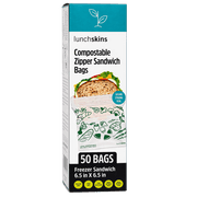 Lunchskins Ziptop Food Storage Sandwich Bags, 50 Count