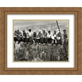 thumbnail image 1 of Lunchtime Atop a Skyscraper, c.1932 2x Matted 24x20 Gold Ornate Framed Art Print by Charles C. Ebbets, 1 of 2