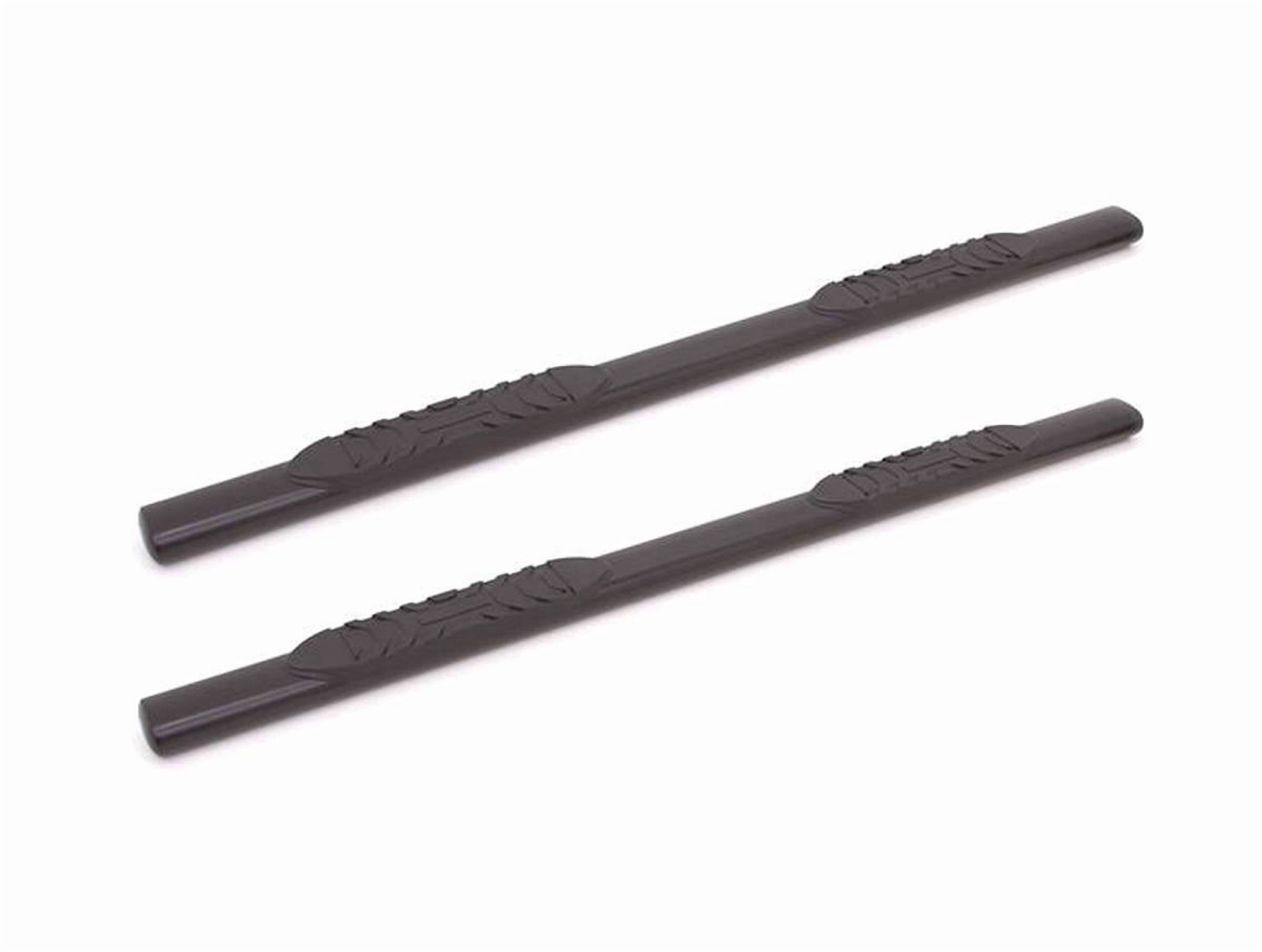 Lund 24078003 5 Inch Oval Straight Nerf Bar, Incl. Brackets Black