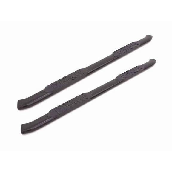 Lund 07-17 Toyota Tundra CrewMax 5in. Oval Curved Steel Nerf Bars - Black Clearance